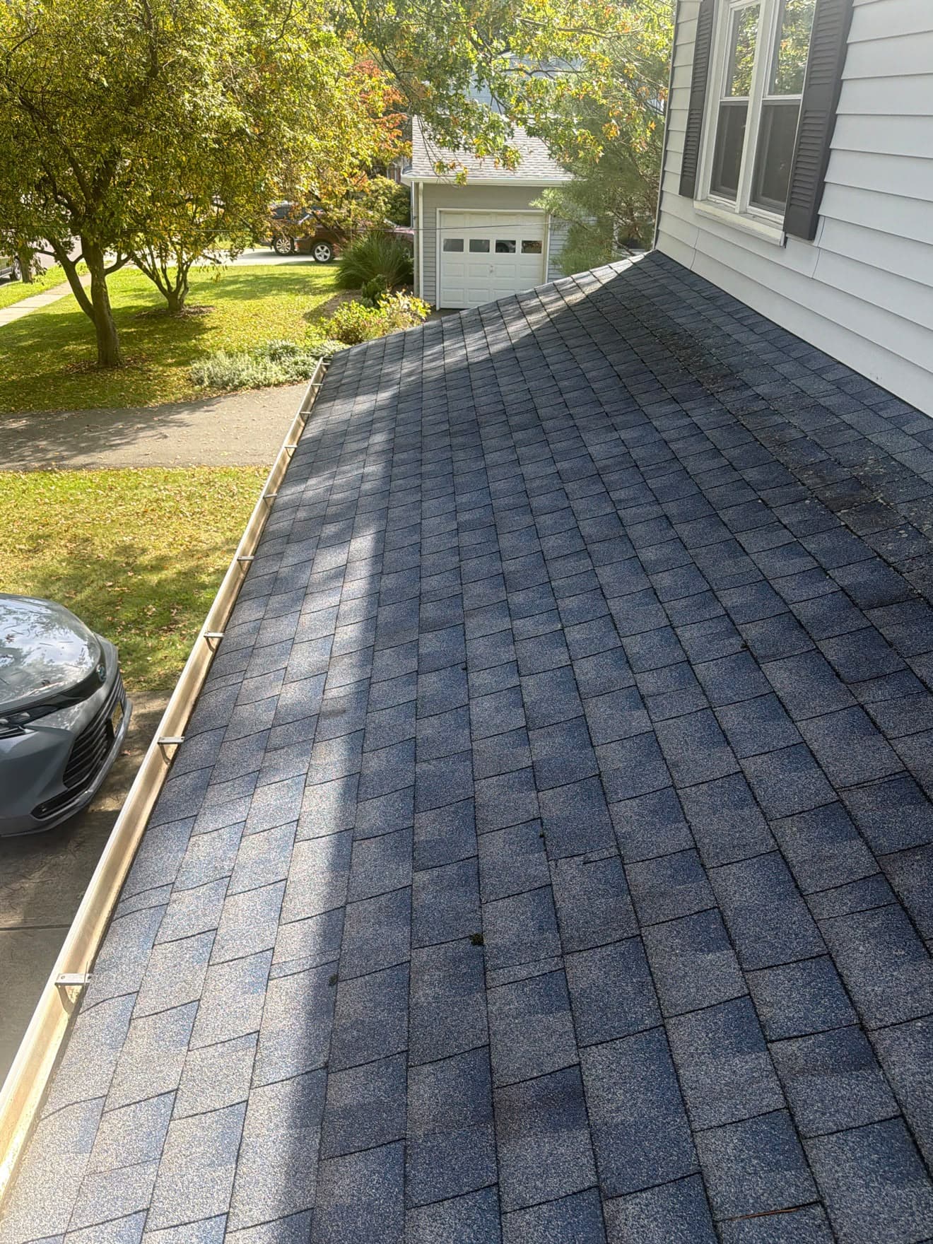 Gutter cleaning — after